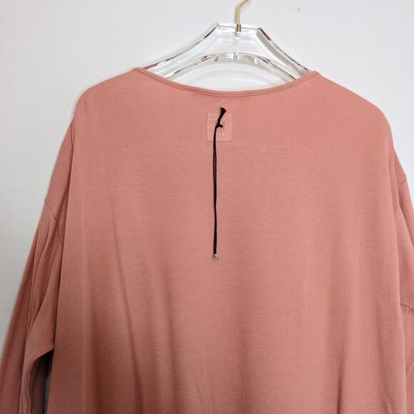 Hannes Roether Pinky Peach 3/4 Sleeve Dress Pockets Raw Hem Size XS - Picture 9 of 9